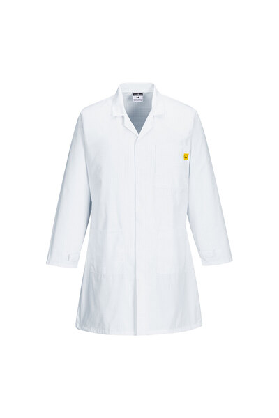 PORTWEST Halat de lucru, antistatic, cu buzunare, alb