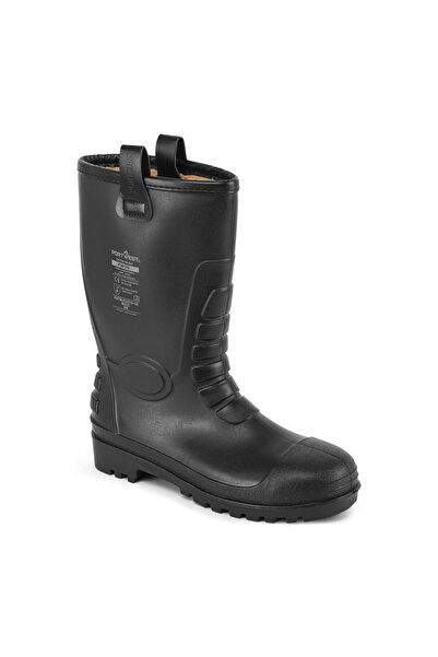 PORTWEST Bocanci de protectie, S5, impermeabili, din piele, negru