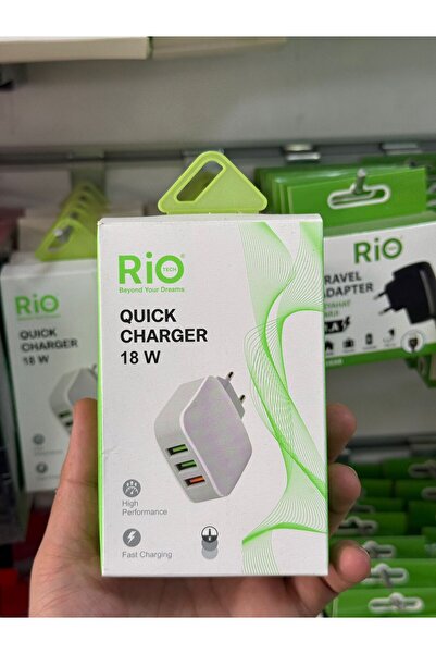 SOLGUN RİO 18W 3 ÇOKLU USB GİRİŞLİ ŞARJ ADAPTÖRÜ BÜTÜN USB GİRİŞLERİ İLE UYUMLU