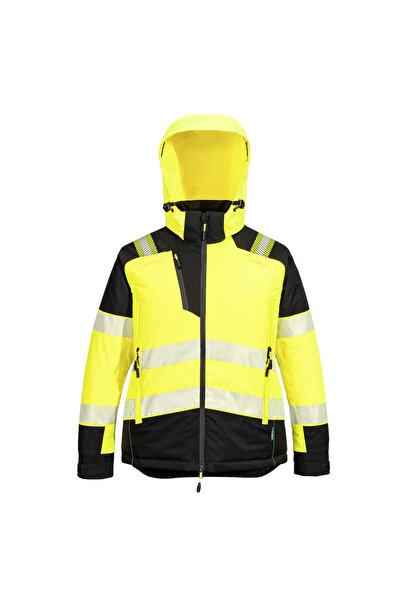 PORTWEST Casca de protectie, reflectorizanta, stretch, galben/negru