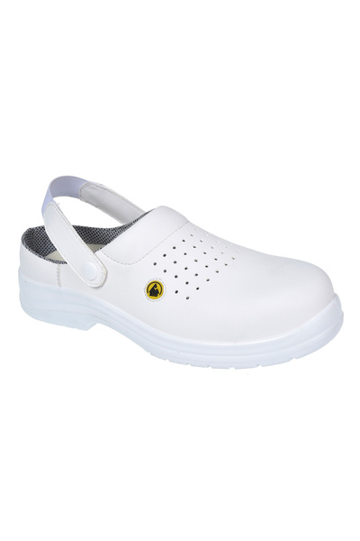 PORTWEST Composite Microfibre Clog SB ESD SRC A E FO, antistatic, alb
