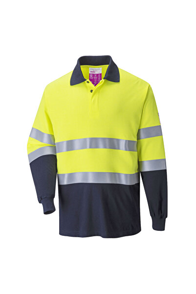 PORTWEST Tricou de lucru, reflectorizant, ignifug, galben/bleumarin