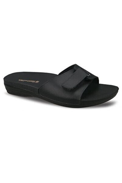 Ceyo Marına-1I Black Orthopedic Women's Slippers