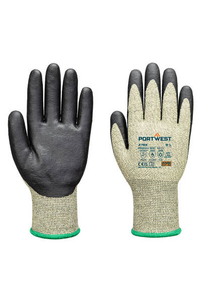 PORTWEST Manusi de protectie, ignifuge, negru/verde