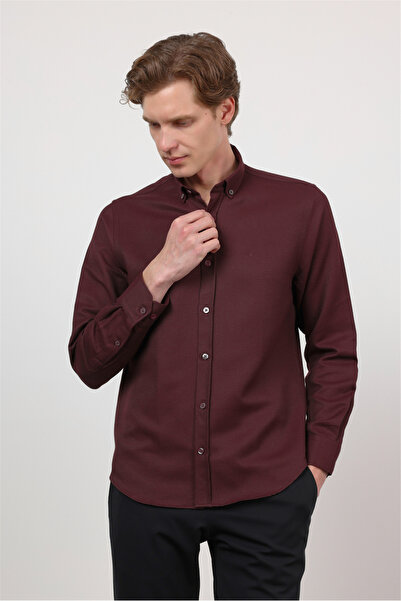 İmza Βαμβακερό πουκάμισο με κουμπιά στο γιακά, μακρύ μανίκι, χωρίς τσέπες, στ...