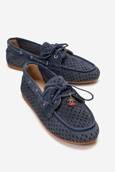 LuviShoes STEVO Γυναικεία Loafer Παπούτσια από Γνήσιο Δέρμα Καουτσούκ σε Μπλε...