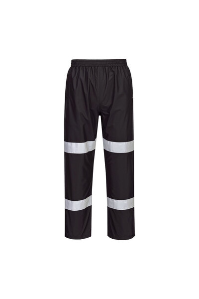 PORTWEST Pantaloni de lucru, cu buzunare, pentru ploaie, negru