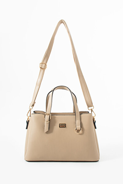 Ayax Ten Women's Faux Leather Gold Buckle Hand and Shoulder Bag