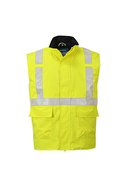 PORTWEST Bizflame Rain Hi-Vis FR Bodywarmer, reflectorizant, ignifug, cu buzu...