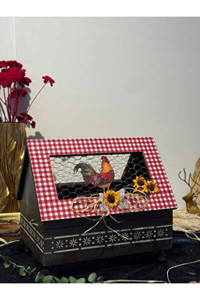 Mine Sanat Tasarım Atölyesi Yumurta Evi Dekoratif Ürün - Horoz Evi - Şık Tasa...