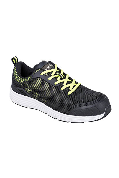 PORTWEST Pantofi de protectie, S1P, talpa antialunecare, negru/verde