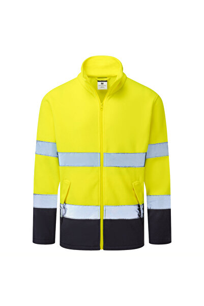 PORTWEST Bluza fleece de lucru, reflectorizanta, galben/bleumarin