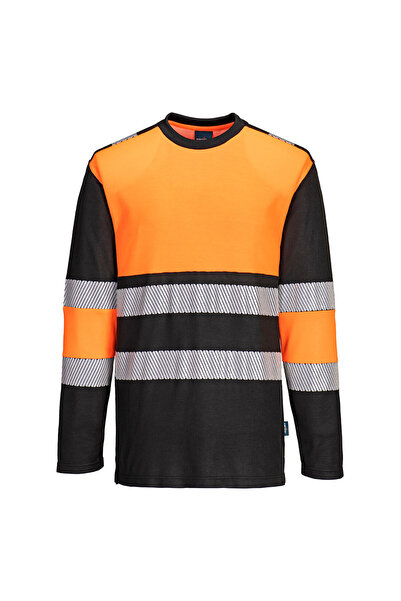 PORTWEST Tricou de lucru, reflectorizant, portocaliu/negru