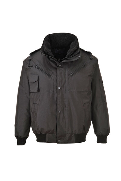 PORTWEST Geaca de lucru, pentru ploaie, negru
