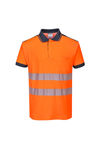 PORTWEST Tricou de lucru, reflectorizant, portocaliu/bleumarin