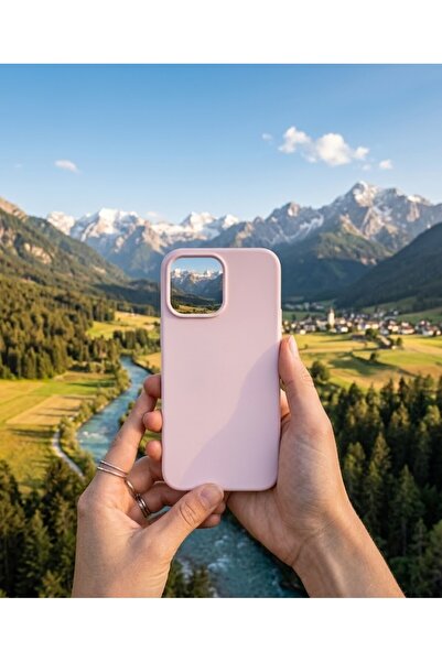 iPhone 14 Uyumlu IC Ve Animasyon Özellikli Kadife İç Dokulu Lüks Mat Silikon Kılıf