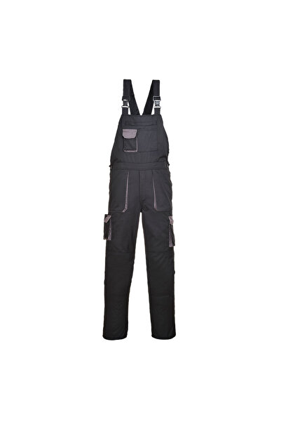 PORTWEST Salopeta cu pieptar, cu buzunare, negru