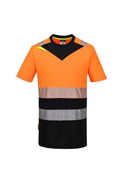 PORTWEST Tricou de lucru, reflectorizant, portocaliu/negru