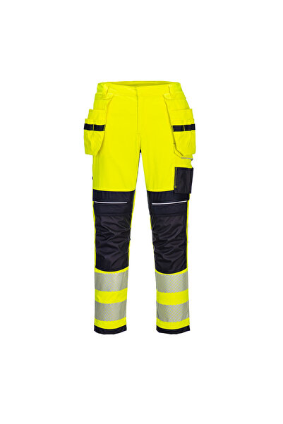 PORTWEST Pantaloni de lucru, reflectorizanti, ignifugi, stretch, cu buzunare ...