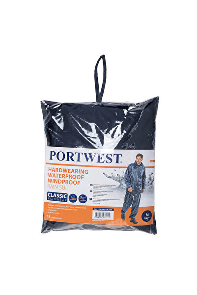 PORTWEST Pantaloni de lucru, impermeabili, reglabil, pentru ploaie, bleumarin