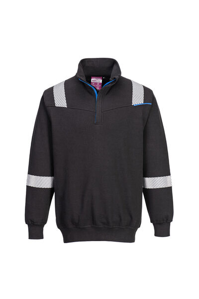PORTWEST Hanorac de lucru, ignifug, negru