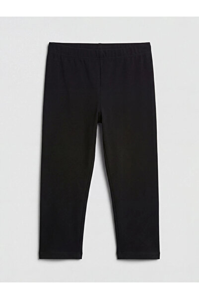 LC Waikiki LCW Παιδικό Μαύρο Κοριτσίστικο Κολάν με Ελαστική Μέση