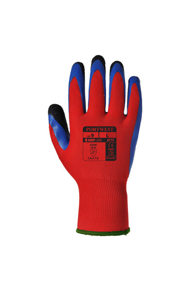 PORTWEST Manusi de protectie, latex, albastru/rosu