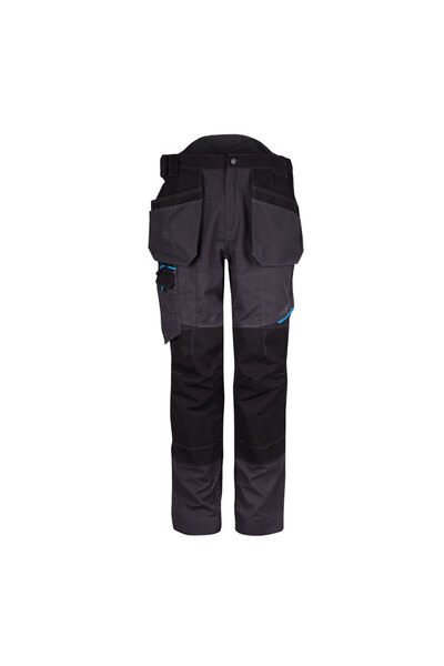 PORTWEST Pantaloni de lucru, stretch, cu buzunare holster, gri