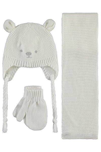 Civil Baby Σετ γάντια και σκούφος για 6-18 μηνών - Εκρού