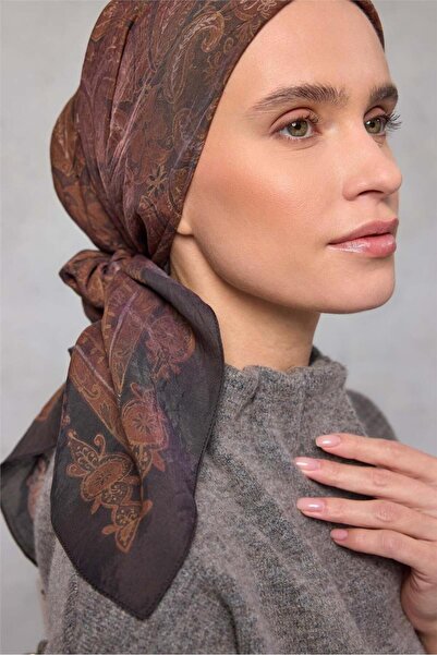 Silk Home Φουλάρι Βισκόζης Βελόρα Τέσσερις Εποχές 90x90