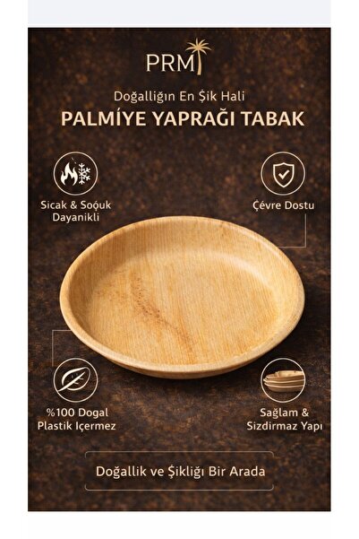 figanlar ambalaj Palmiye Yaprak Tabak 17,5 cm | Doğal Premium Sunum | Sıcak S...