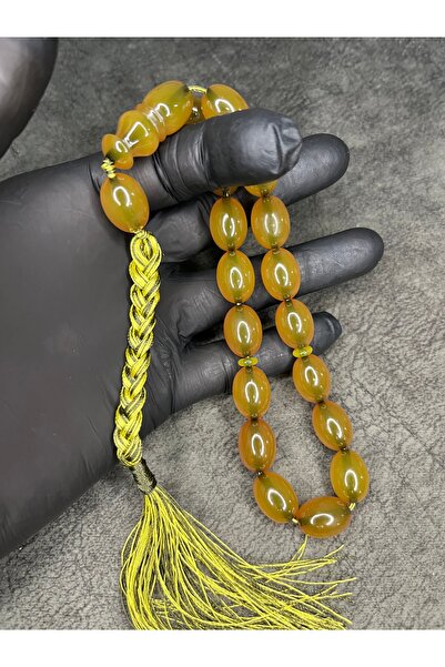 Mos Tespih Μασκότ Υψηλής Ποιότητας Χάντρες Προσευχής Κεχριμπαρένιες με Φούντε...