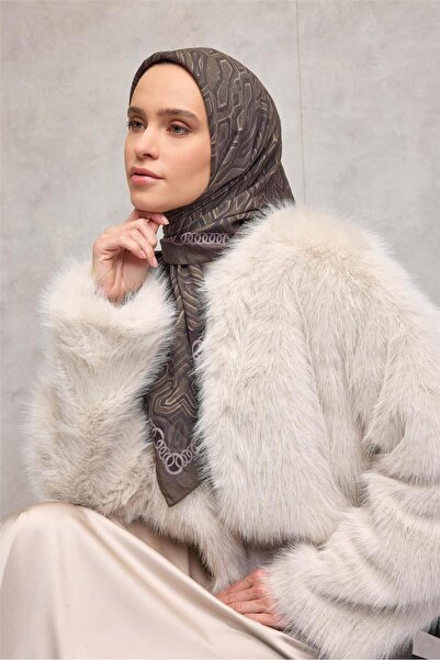 Silk Home Φουλάρι Βισκόζης Βελόρα Τέσσερις Εποχές 90x90