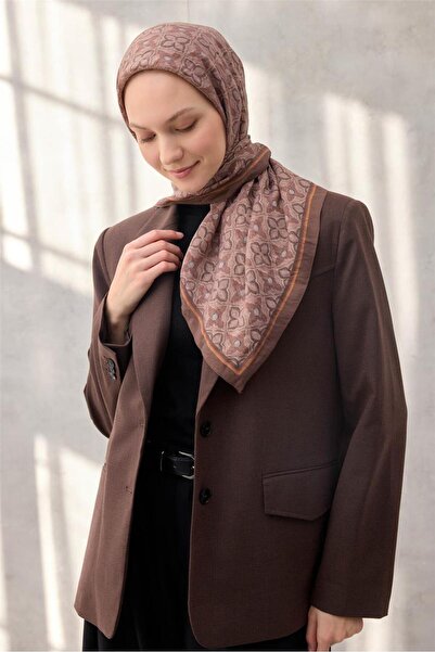 Silk Home Φουλάρι Βισκόζης Βελόρα Τέσσερις Εποχές 90x90