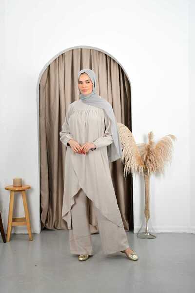 Parille Long-Sleeved Tunic Top and Bottom Set