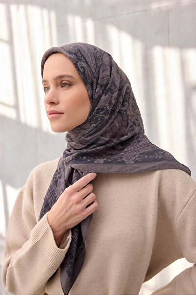 Silk Home Φουλάρι Βισκόζης Βελόρα Τέσσερις Εποχές 90x90