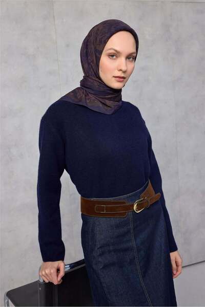 Silk Home Φουλάρι Βισκόζης Βελόρα Τέσσερις Εποχές 90x90