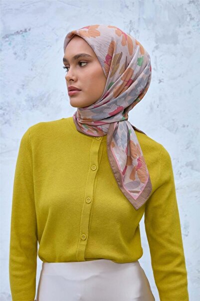 Silk Home Κασκόλ από βισκόζη Velora, ανάμεικτο, καφέ-μπεζ, πολύχρωμο μοτίβο, ...