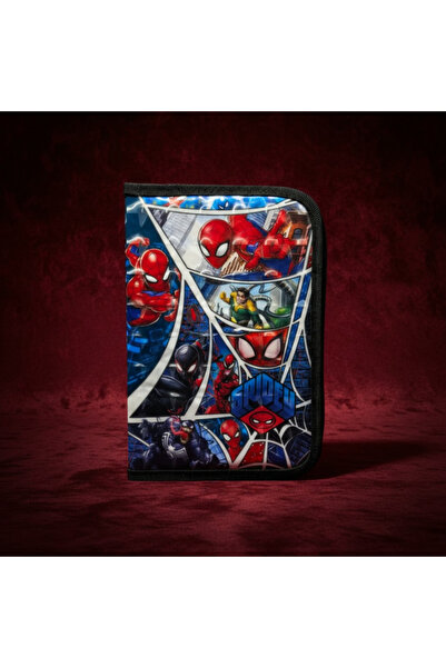 Marvel Licensed Spider-Man Pencil Case - 1 Zipper, 2 Inner Flaps, 21 x 14 x 3...