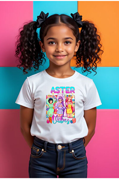 barsdepo Μπλουζάκι με στάμπα Aster Vibes, Oversize Unisex T-shirt για Παιδιά ...