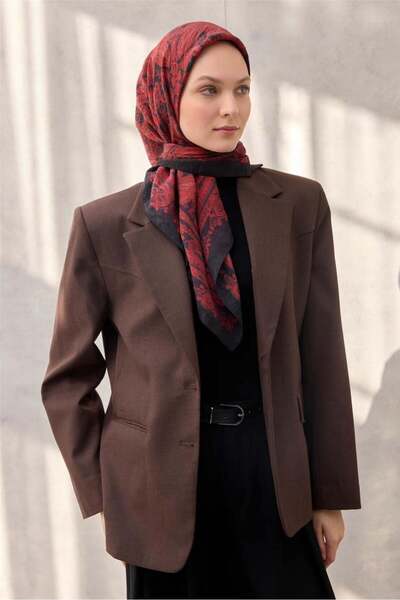 Silk Home Φουλάρι Βισκόζης Βελόρα Τέσσερις Εποχές 90x90