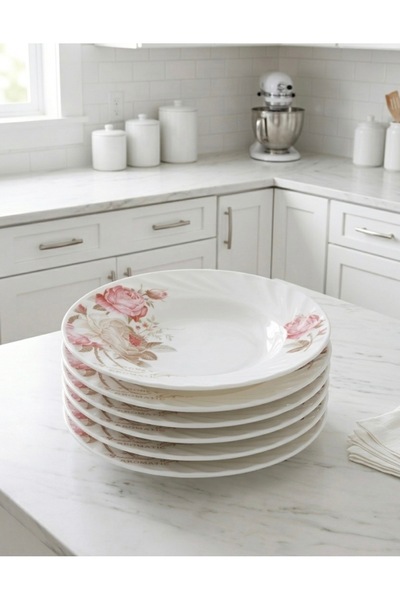 Mebey Home 6’lı Arcopal 18 Cm Küçük Yarım Porsiyon Çukur Yemek Tabağı