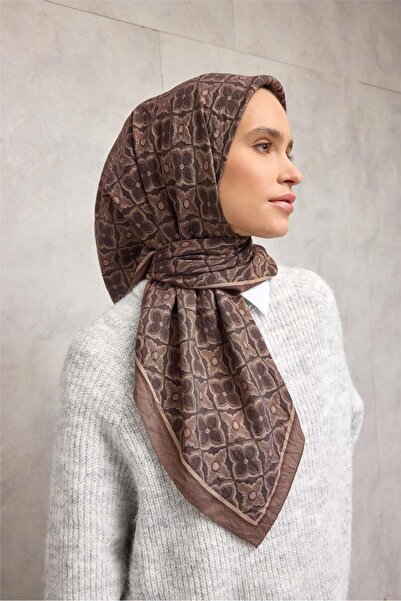 Silk Home Φουλάρι Βισκόζης Βελόρα Τέσσερις Εποχές 90x90