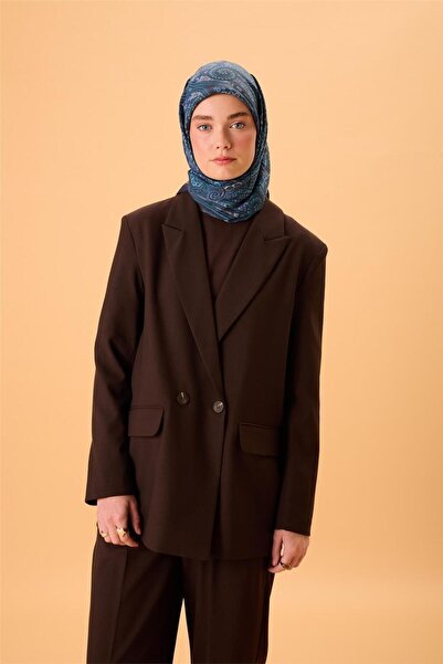 Silk Home Κασκόλ από βισκόζη με μείγμα βελορά, ανθρακί-μπλε του ουρανού, πράσ...