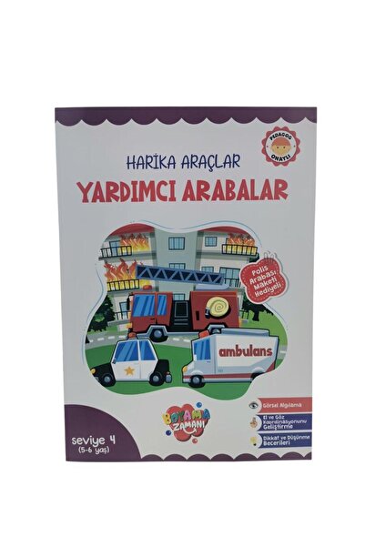 Koloni Kitap Wonderful Vehicles Utility Cars Level 4 Ages 5-6