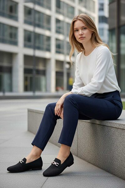 By Yağlıoğlu Κομψά πλεκτά μπαλαρίνες με άνετη πόρπη ekc2025