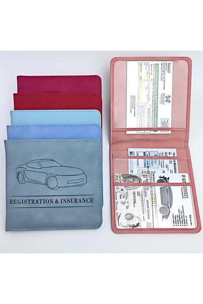 Beypa Ticaret Car Auto Vehicle License Case Cover Vehicle Patterned-Driving License Document Card Organizer Magnetic Closure