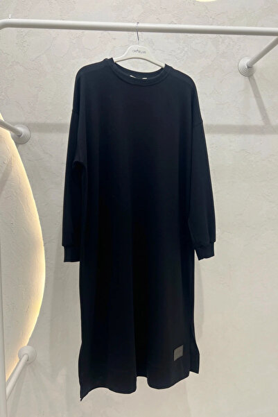 TATULA Slit Detailed, Crew Neck Comfortable Tunic