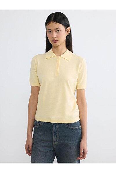 LC Waikiki Lcw Vision Beige Polo Collar Women's Knitwear Sweater
