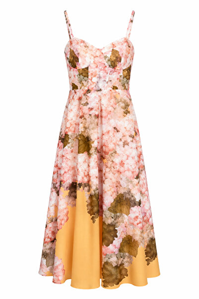 HAZELANNA Μαλακό φόρεμα τύπου μπούστιερ με φλοράλ σχέδια